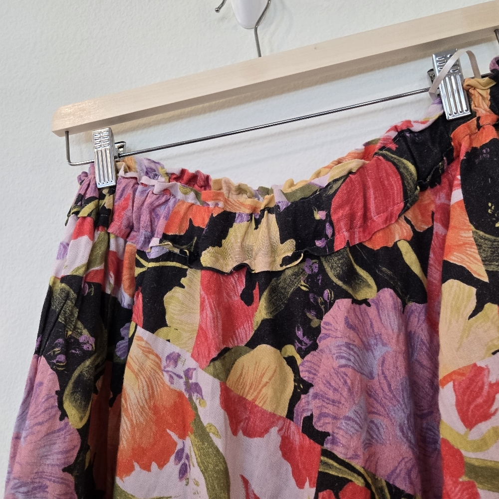 Anthropologie Yukiko Naritake One shoulder mini‎ floral shift dress size small - Picture 8 of 11